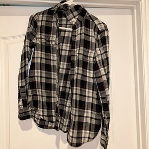 black and white flannel